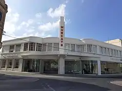 Muscats Motors in Gżira by Joseph Colombo, 1945, Streamline Moderne style