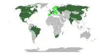 Map of G8 countries