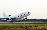 The L-1011 Stargazer take-off with GALEX attached under-belly