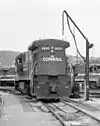 Conrail #6600, a GE C30-7, refueling at Brownsville, Pennsylvania.