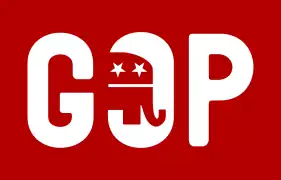 The GOP banner logo, c. 2013