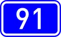 National Road 91 shield