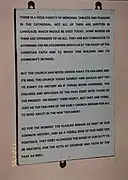 Explanatory statement regarding plaques in 1995