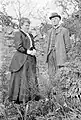 G V Hart and Mary Hart in their garden at Woodside, Howth, County Dublin, c 1900