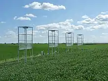 ZALF experimental site at Dedelow with gas measurement chambers