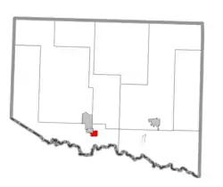 Location within Iron County