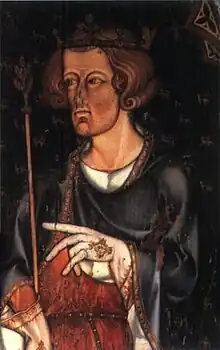 Portrait of Edward I in Westminster Abbey