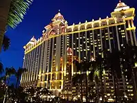 The Galaxy Macau at night in Cotai, Macau