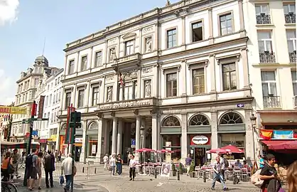 The south entrance on the Rue du Marché aux Herbes/Grasmarkt