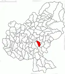 Location in Mureș County