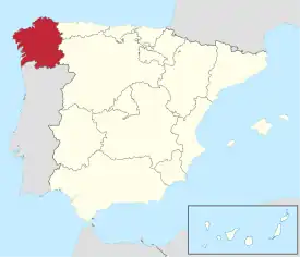 Map of Galicia