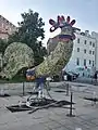 Papier-mâché rooster at Lisbon (Portugal)