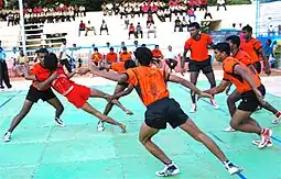 Kabaddi, is a contact sport that originated in ancient India. It is one of the most popular sports in India.