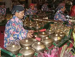 Image 34Gamelan, traditional music ensemble of Javanese, Sundanese, and Balinese people of Indonesia (from Culture of Indonesia)