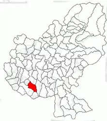 Location in Mureș County