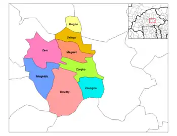 Salogo Department's location in the province