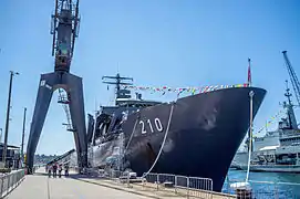 RSS Endeavour visiting Garden Island during the International Fleet Review 2013