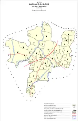 Map of Garhani block