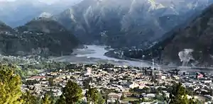 A view of Garhi Habib Khan Jehangiri from Aznali Hills