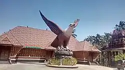 Garuda statue at Peringottukara Devasthanam