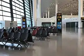 A boarding gate at Terminal 2