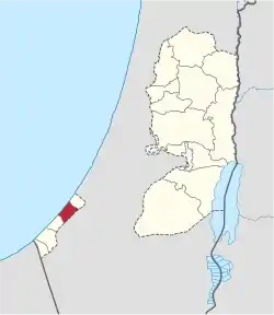 Location of Gaza Governorate