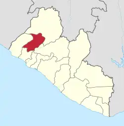 Location in Liberia