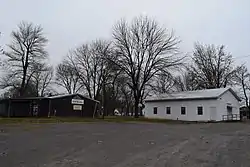 Public park and town hall (right)