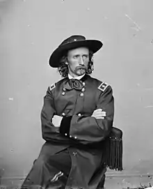 Image 13George Armstrong Custer led U.S. troops against Native Americans in western Kansas. (from History of Kansas)