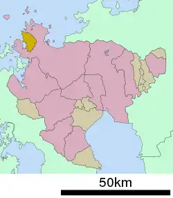 Location of Genkai in Saga Prefecture