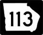 State Route 113 marker