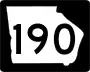 State Route 190 marker