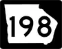 State Route 198 marker