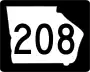 State Route 208 marker