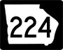 State Route 224 marker