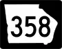 State Route 358 marker