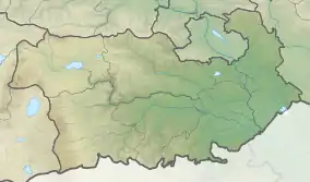 Map showing the location of Samshvilde Canyon Natural Monument