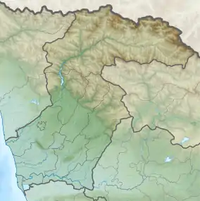 Map showing the location of Jortsku Cave Natural Monument