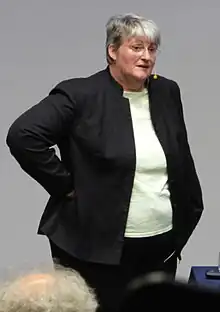 Geraldine Thomas lecturing in Adelaide, South Australia