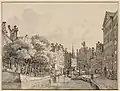 Spui in 1817 by Gerrit Lamberts (1776-1850)