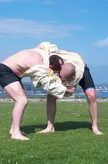 Image 6Cornish wrestling (Omdowl Kernewek) (from Culture of Cornwall)