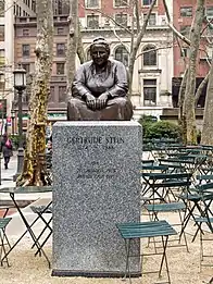 Statue of Gertrude Stein in Bryant Park