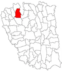 Location in Galați County