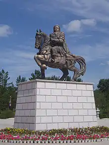 The statue of Genghis Khan in Ordos