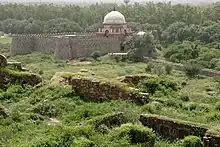 Mausoleum of Ghiyasuddin Tughluq in Tughluqabad.