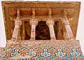 The towers at the corners of the tomb still has some kashi kari tile work.