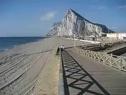 View of Gibraltar from Playa de Santa Bárbara