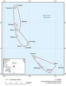 Map Gilbert Group of Islands