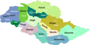 District map of Gilgit-Baltistan