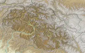 Map showing the location of Trango Glacier